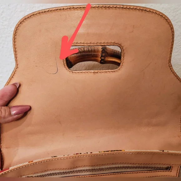 Gucci Flora Nailhead Bamboo Vintage Bag - Picture 6 of 9